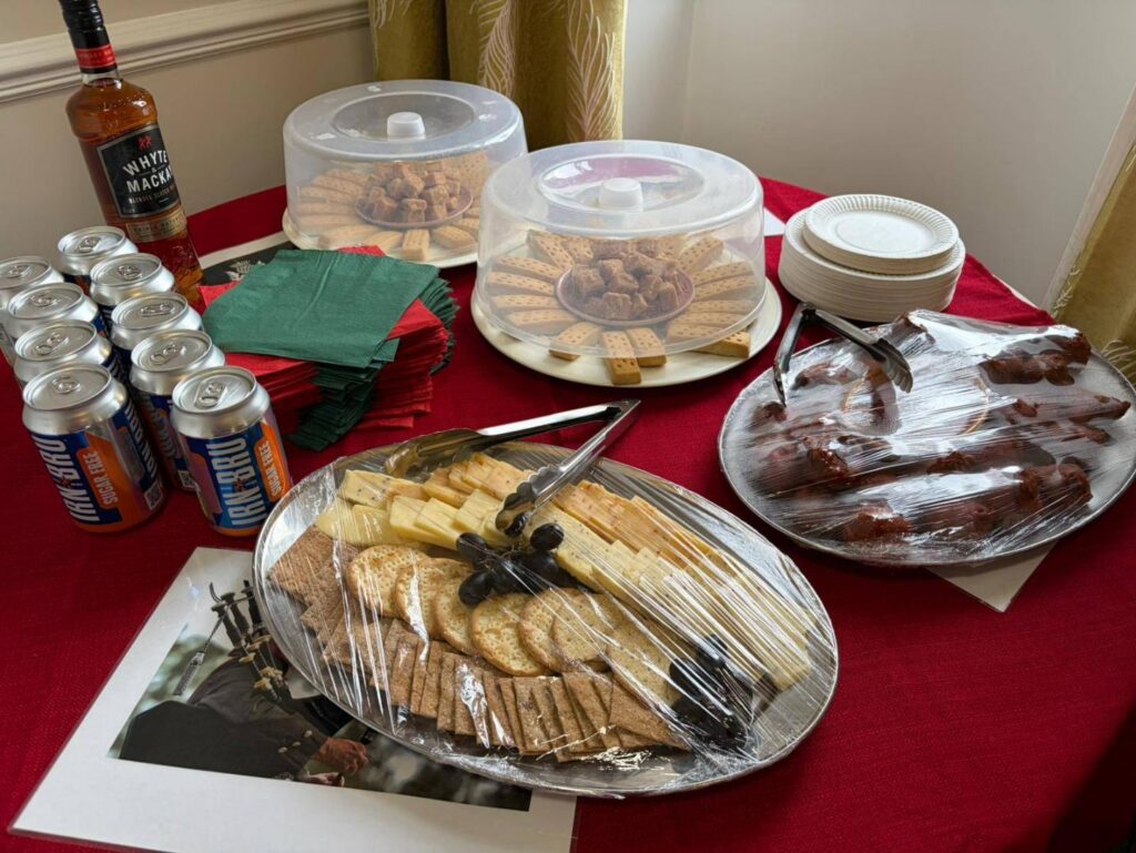 spread of scottish food including shortbread and biscuits